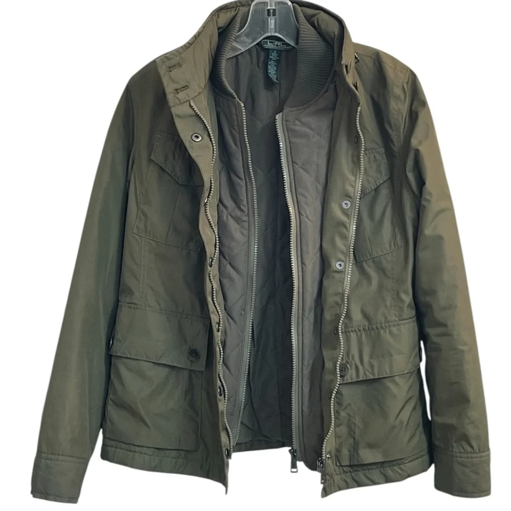 Lauren Ralph Lauren Active Olive Green Field Jacket - Size Women’s Small - Picture 4 of 16